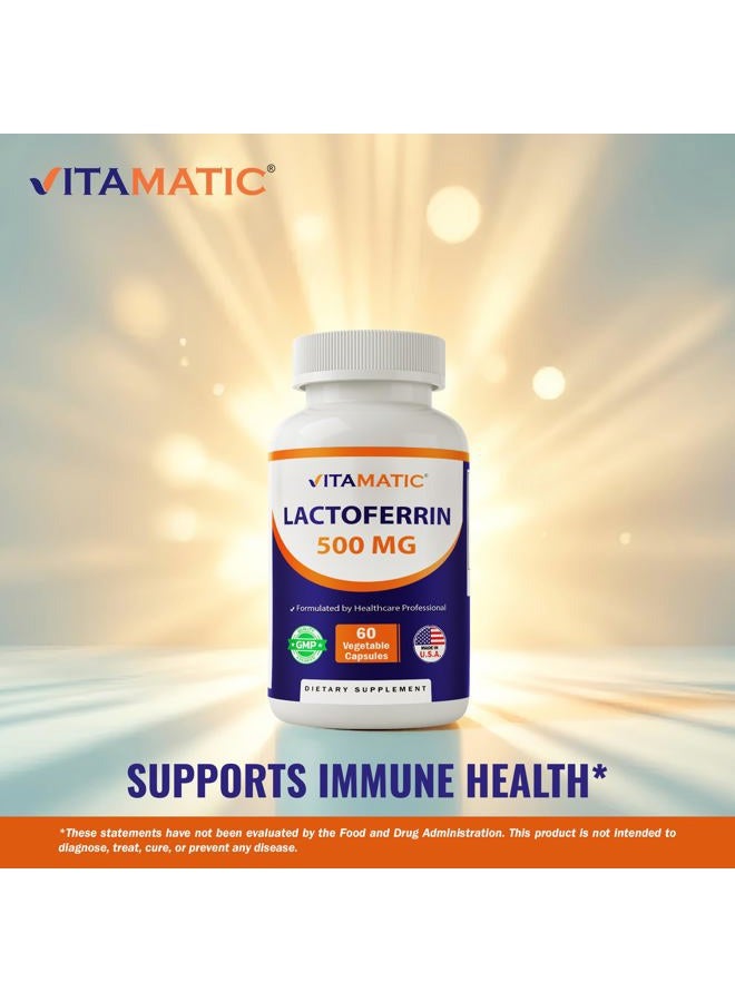 Vitamatic Lactoferrin 500mg – 60 Vegetable Capsules Promotes Healthy Immune Function - Image 4